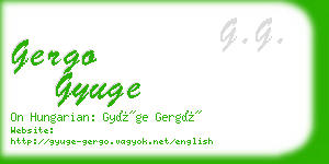 gergo gyuge business card